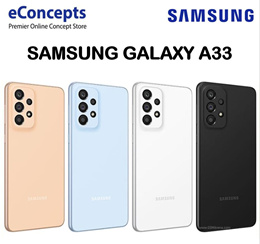 Brand New Samsung Galaxy A33 5G 8/128GB Export set (Free Bluetooth headset worth $29.90!)