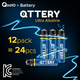 [1+1] Made by Qoo10 Premium AA Ultra Alkaline Battery 12pack = 24pcs
