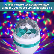 Unique Portable Led Decorative Disco Lamp 360 Degree Led Crystal Rotating Bulb (Assorted Color)