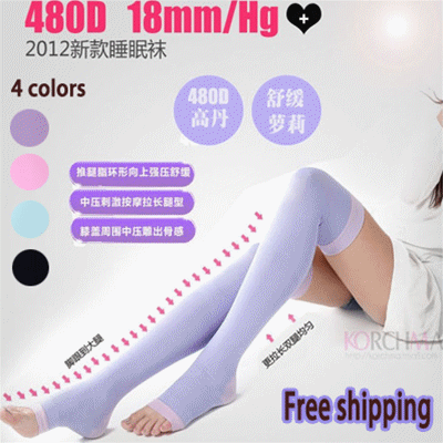 4 Colors! Genuine Japan 480D!! Overnight Slimming Compression Socks ...