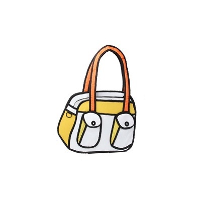 Qoo10 - Magic 3D Comic Cartoon Style Handbag - Yellow + White 60602 ...